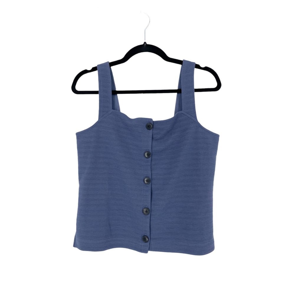 NWT J Crew Thick Blue Button Down Tank